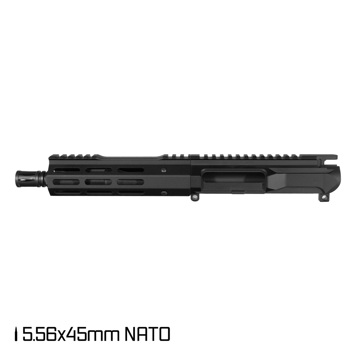 Davidson Defense Left-Handed Ronin Competition 7.5-inch Pistol-Gas 1:7 5.56 NATO AR-15 Freefloat M-Lok Handguard Pistol Upper Build Kit