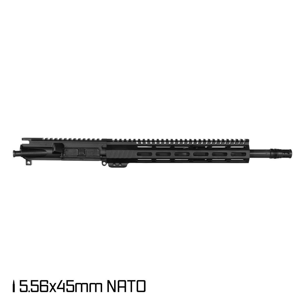Davidson Defense Aegis 14.5-inch Carbine-Gas 1:7 556 AR-15 Freefloat M-Lok Handguard Pistol Upper Build Kit, DTT Plan B Bartizan Muzzle Brake