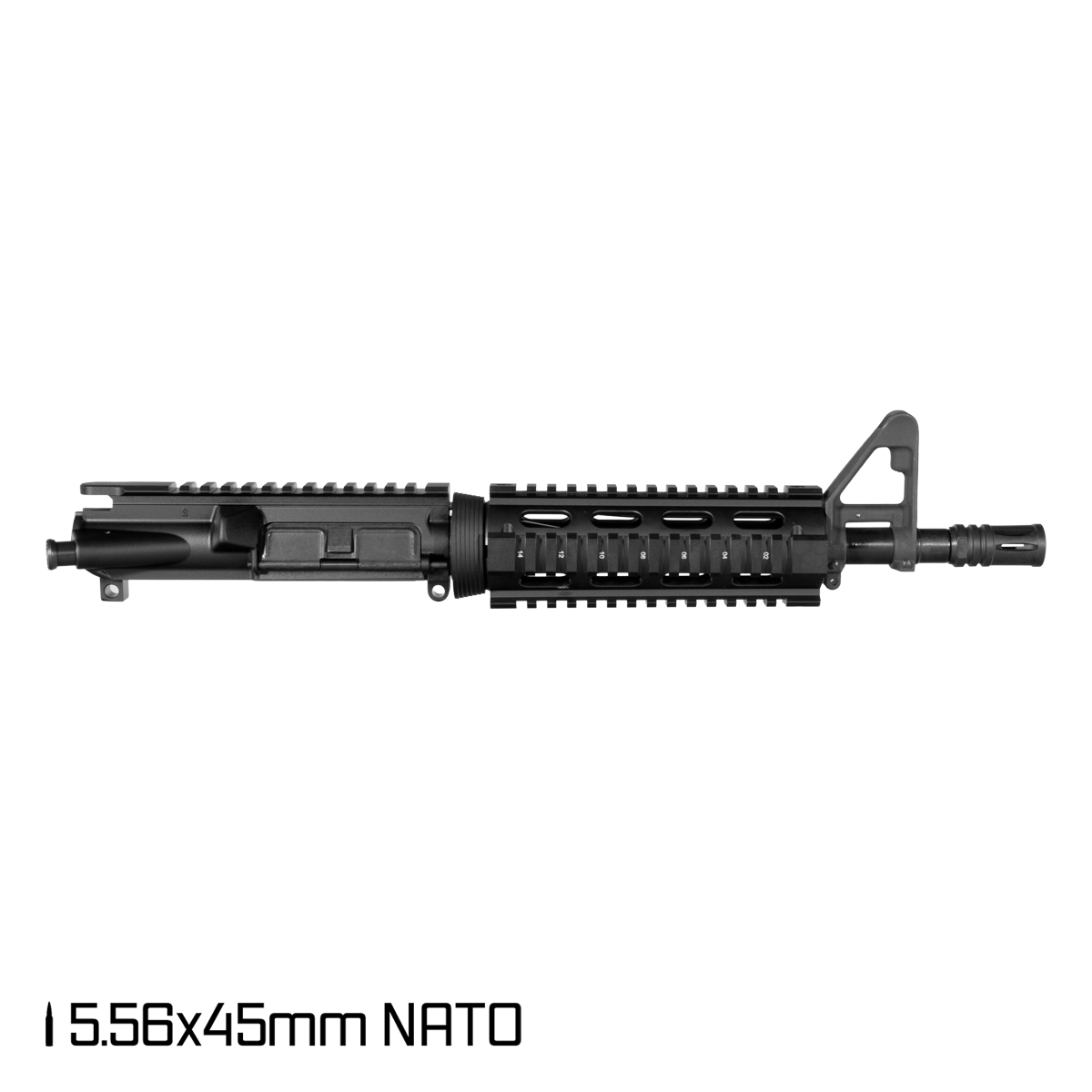 Davidson Defense Whitecap 10.5-inch Carbine-Gas 5.56 NATO AR-15 Drop-In Quad-Rail Handguard Pistol Upper Build Kit