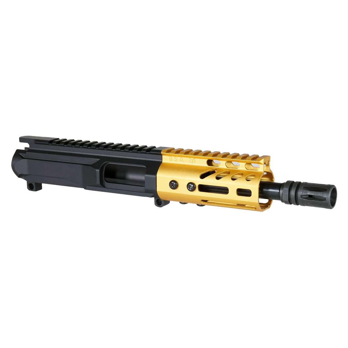 Davidson Defense 'Lightshow Micro - Gold' 6-inch AR-15 9mm Nitride Pistol Upper Build Kit