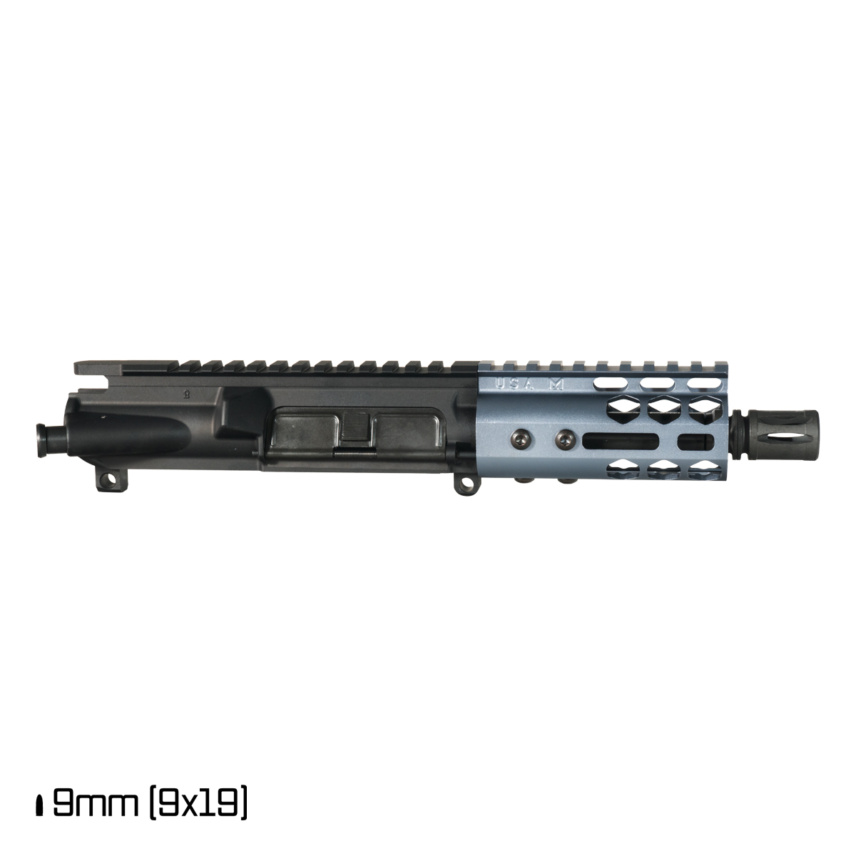 Davidson Defense Lightshow Anodized Grey 5-inch 1:10 9MM AR-9 Freefloat M-Lok Handguard Pistol Upper Build Kit