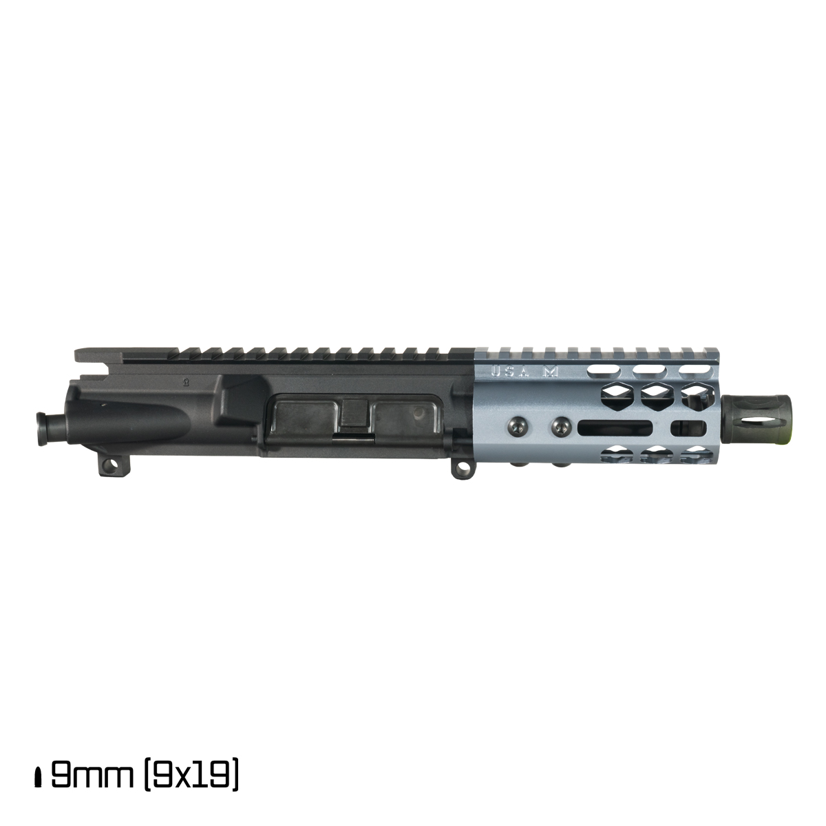 Davidson Defense Lightshow Anodized Grey 4.5-inch 1:10 9MM AR-9 Freefloat M-Lok Handguard Pistol Upper Build Kit