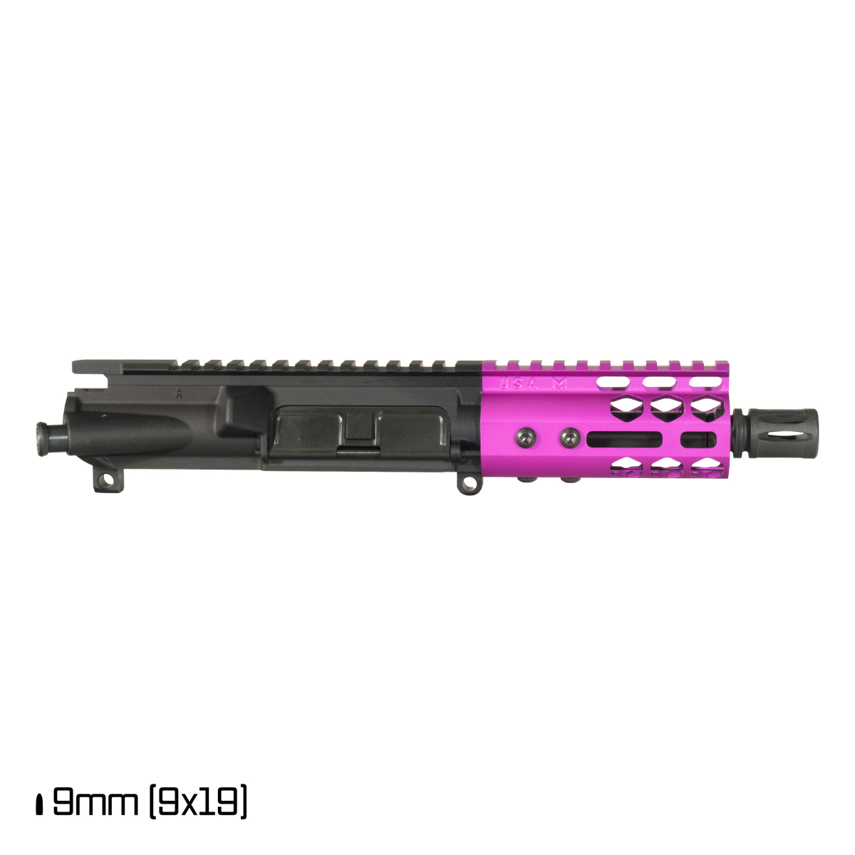 Davidson Defense Lightshow Anodized Purple 5-inch 1:10 9MM AR-9 Freefloat M-Lok Handguard Pistol Upper Build Kit