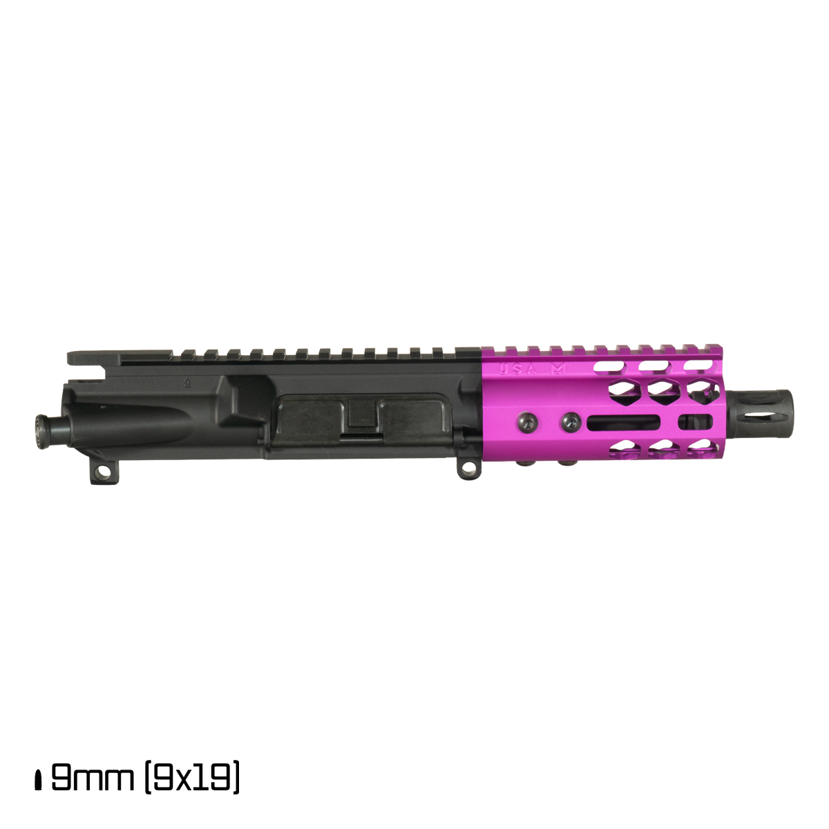 Davidson Defense Lightshow Anodized Purple 4.5-inch 1:10 9MM AR-9 Freefloat M-Lok Handguard Pistol Upper Build Kit