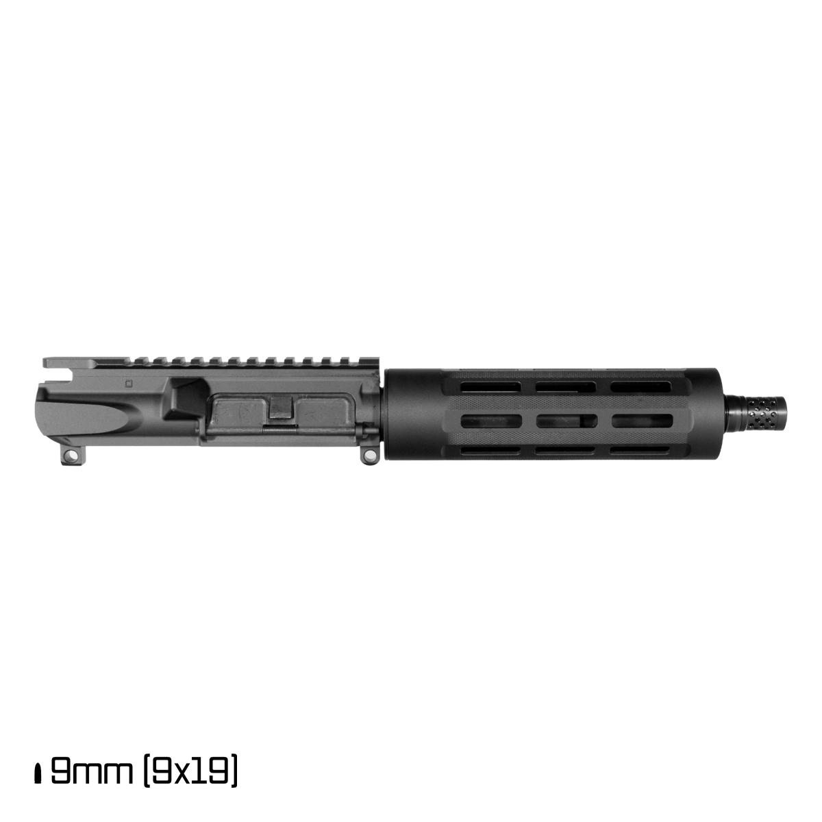 Davidson Defense Bladewake 7.5-inch 1:10 9MM AR-9 Freefloat Tubular M-Lok Handguard Pistol Upper Build Kit, Plan B Radial Brake