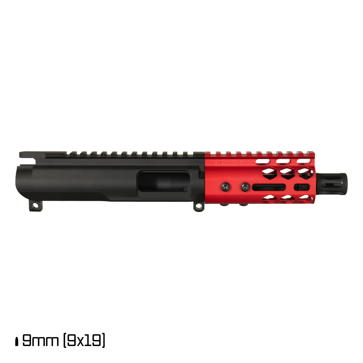 Davidson Defense Lightshow Red 4.5-inch 1:10 9MM AR-9 Freefloat M-Lok Handguard Pistol Upper Build Kit
