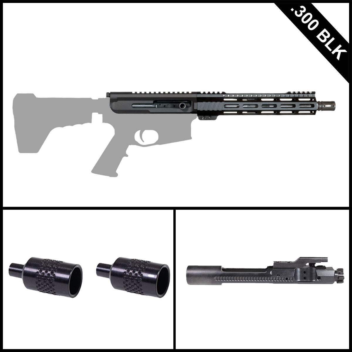 Davidson Defense Side Plan 10.5-inch AR-15 .300 BLK Pistol Complete Upper