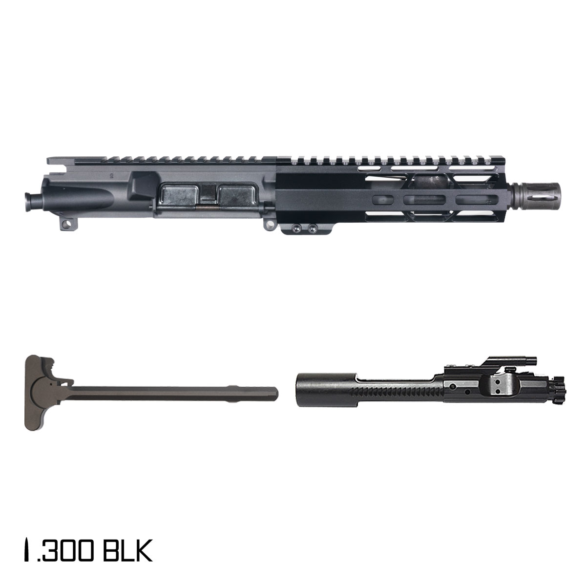 Davidson Defense Silent Guardian 7.5-inch Pistol-Gas 1:8 .300 BLK AR-15 Freefloat M-Lok Handguard Pistol Complete Upper Build