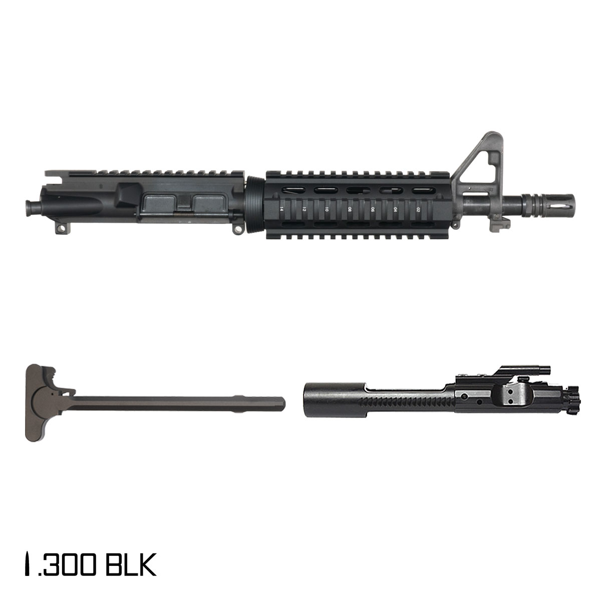 Davidson Defense Retro MK18 MOD 0 10.5-inch Pistol-Gas 1:7 .300 BLK AR-15 FSB Carbine-Length Quad-Rail Handguard Pistol Complete Upper Build