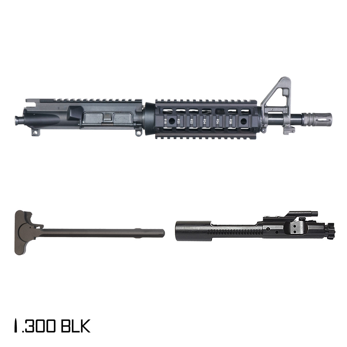 Davidson Defense Lockdown 10.5-inch Pistol-Gas 1:8 .300 BLK AR-15 FSB Carbine-Length Quad-Rail Handguard Pistol Complete Upper Build