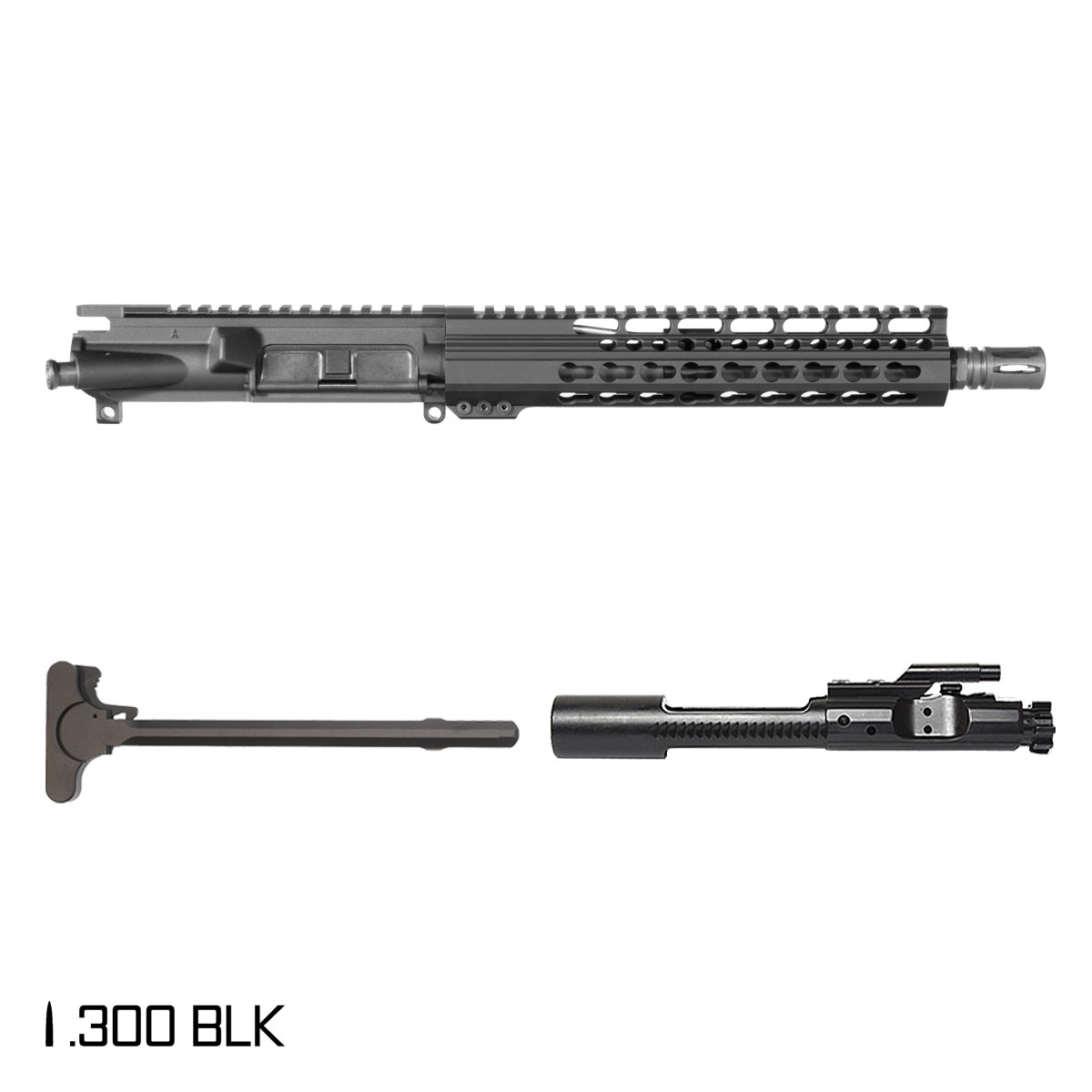 Davidson Defense Mutton Chops 10.5-inch Pistol-Gas 1:8 .300 BLK AR-15 Freefloat Keymod Handguard Pistol Complete Upper Build