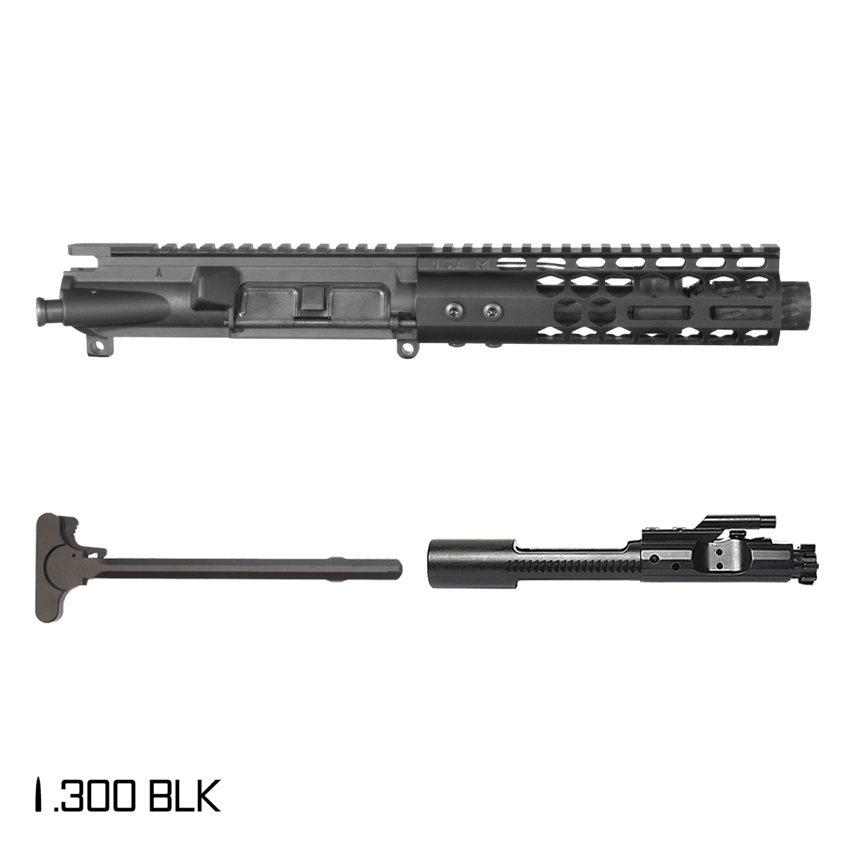Davidson Defense Dark Knight 6-inch Pistol-Gas 1:7 .300 BLK AR-15 Freefloat M-LOK Handguard Pistol Complete Upper Build