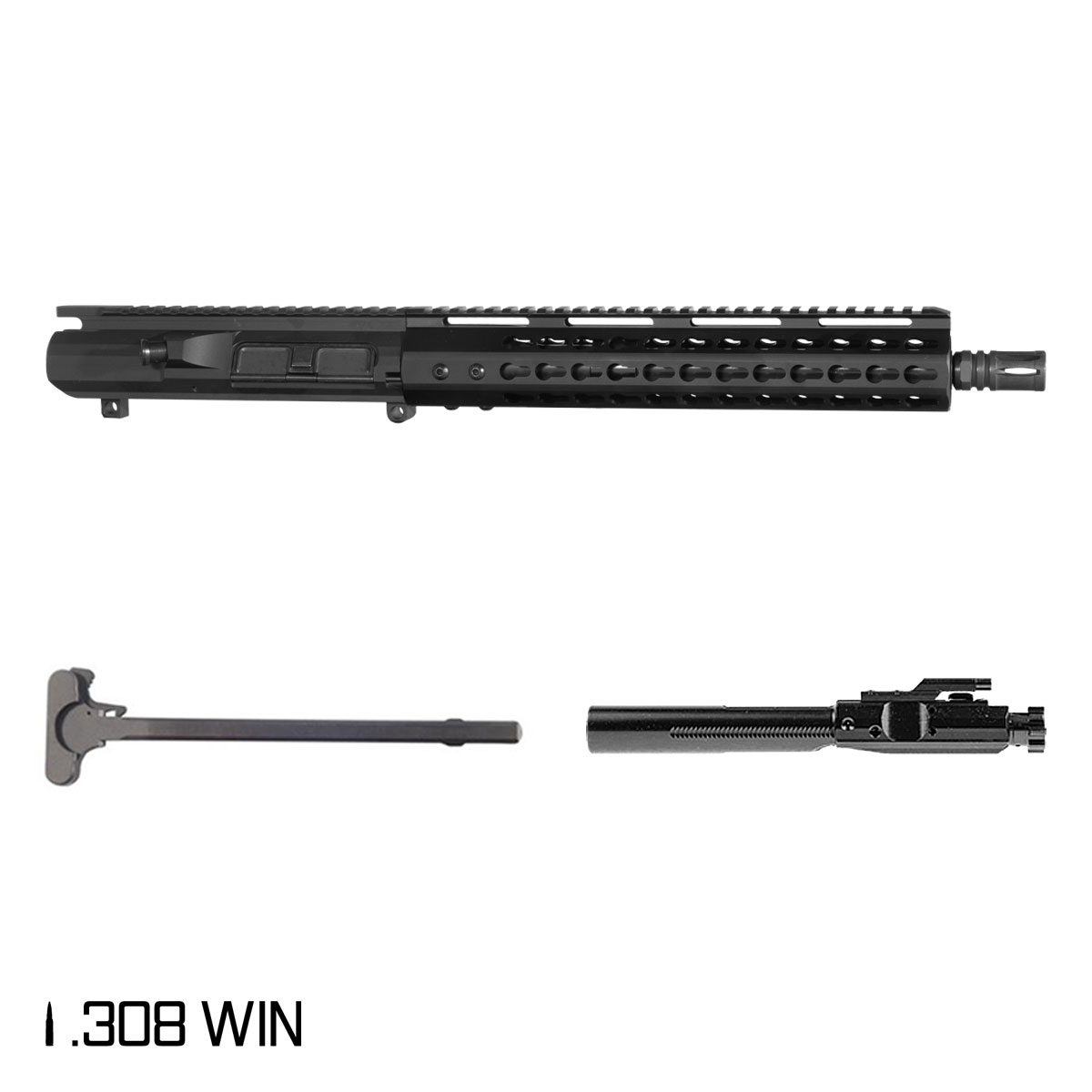 Davidson Defense Warden 12.5-inch Pistol-Gas 1:10 308 AR-10 KeyMod Handguard Pistol Complete Upper Build