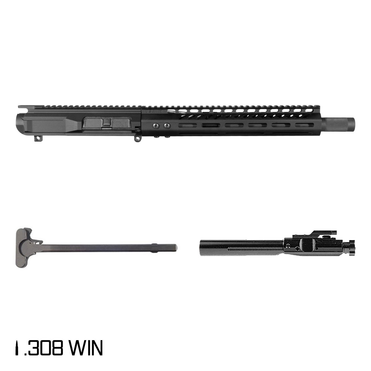 Davidson Defense Statesman 12.5-inch Pistol-Gas 1:10 .308 Win AR-10 M-Lok Pistol Complete Upper Build