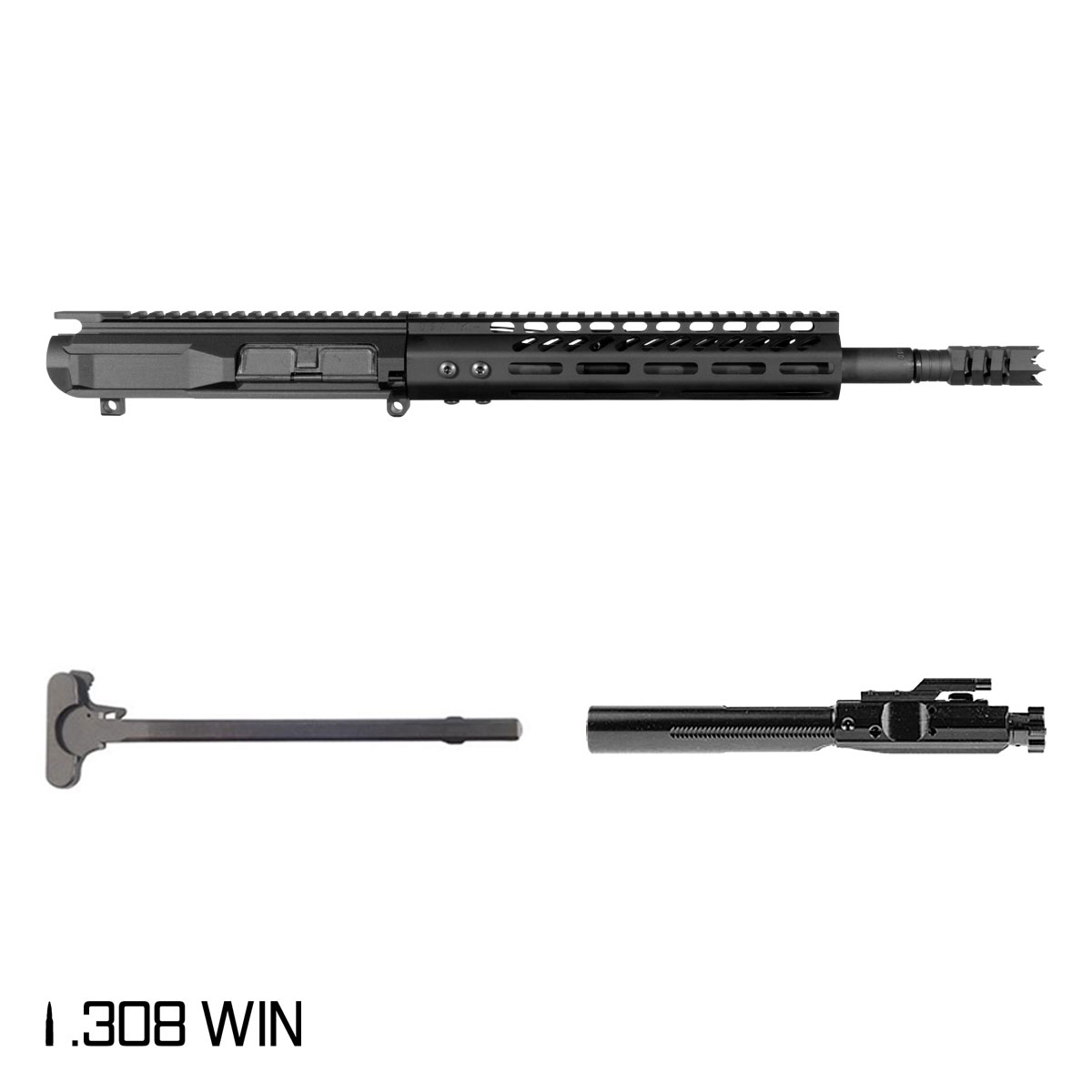 Davidson Defense Invader 12.5-inch Pistol-Gas 1:10 308 Win AR-10 M-Lok Pistol Complete Upper Build