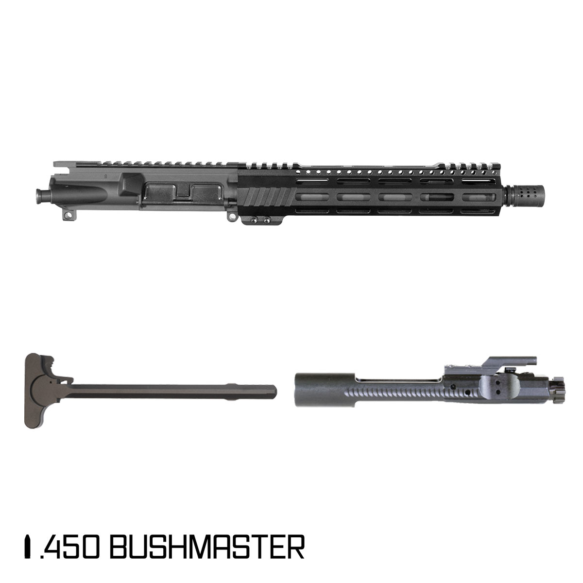 Davidson Defense Aegis Lightweight 10.5-inch Carbine-Gas 1:24 .450 Bushmaster AR-15 Freefloat M-Lok Handguard Pistol Complete Upper Build