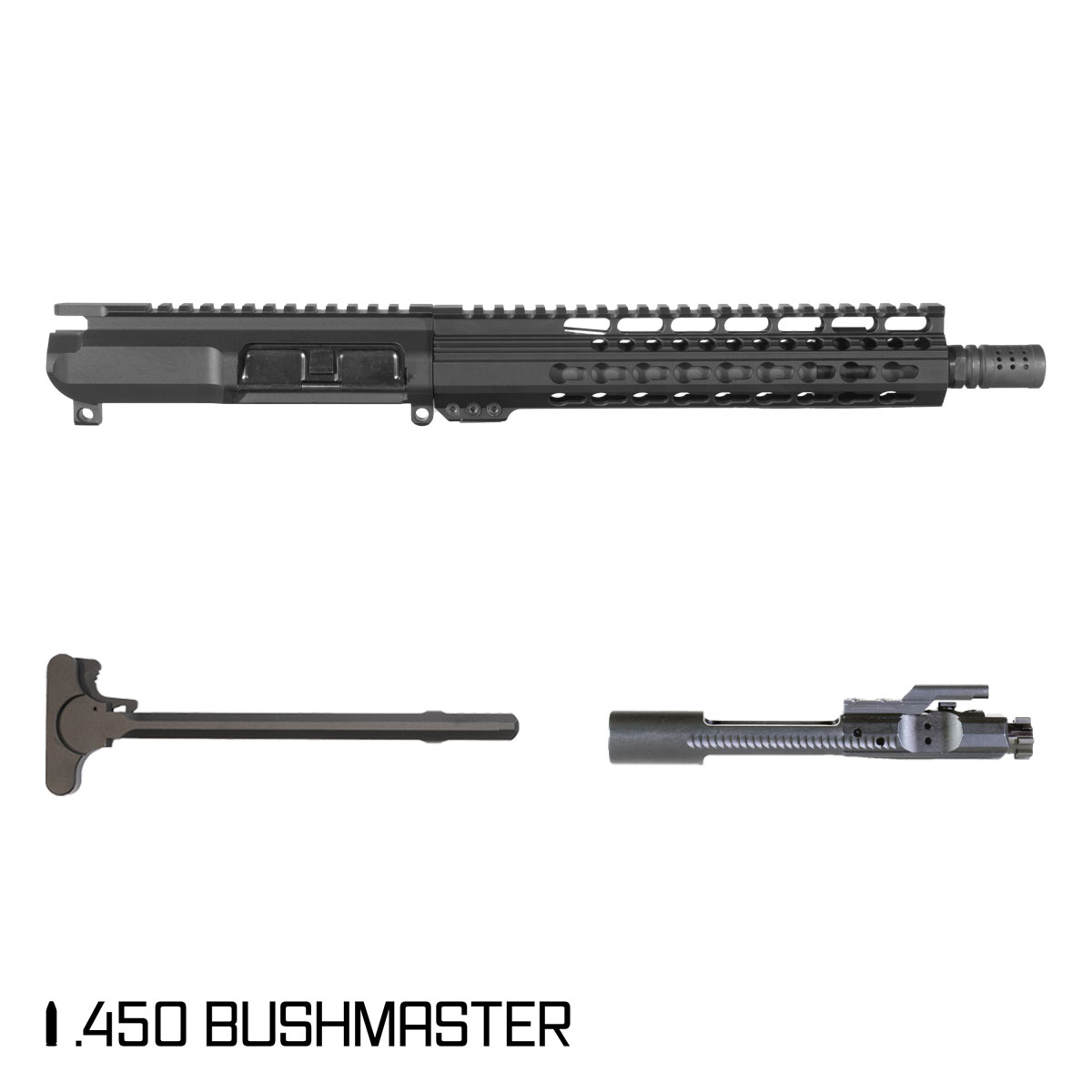 Davidson Defense Hammer Forge 10.5-inch Carbine-Gas 1:24 .450 Bushmaster AR-15 Freefloat Keymod Handguard Pistol Complete Upper Build