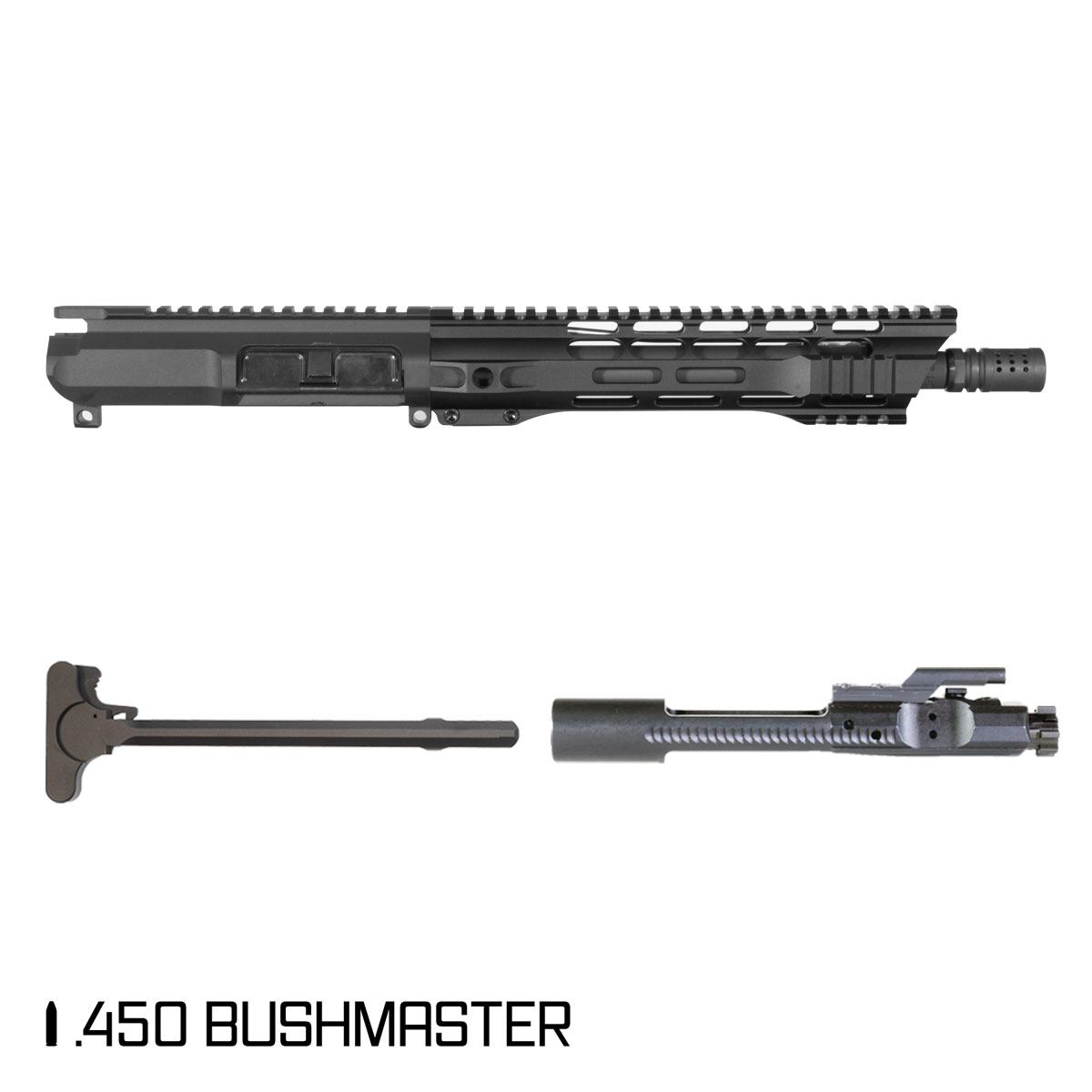 Davidson Defense Gunner Guru 10.5-inch Carbine-Gas 1:24 .450 Bushmaster AR-15 Freefloat M-Lok Handguard Pistol Complete Upper Build