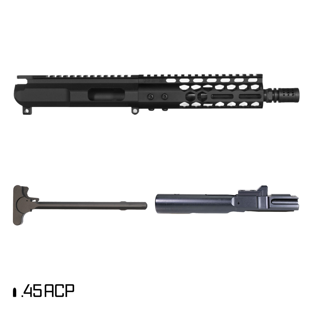 Davidson Defense Starweaver 7.5-inch 1:16 .45 ACP AR-15 Freefloat M-Lok Handguard Pistol Complete Upper Build