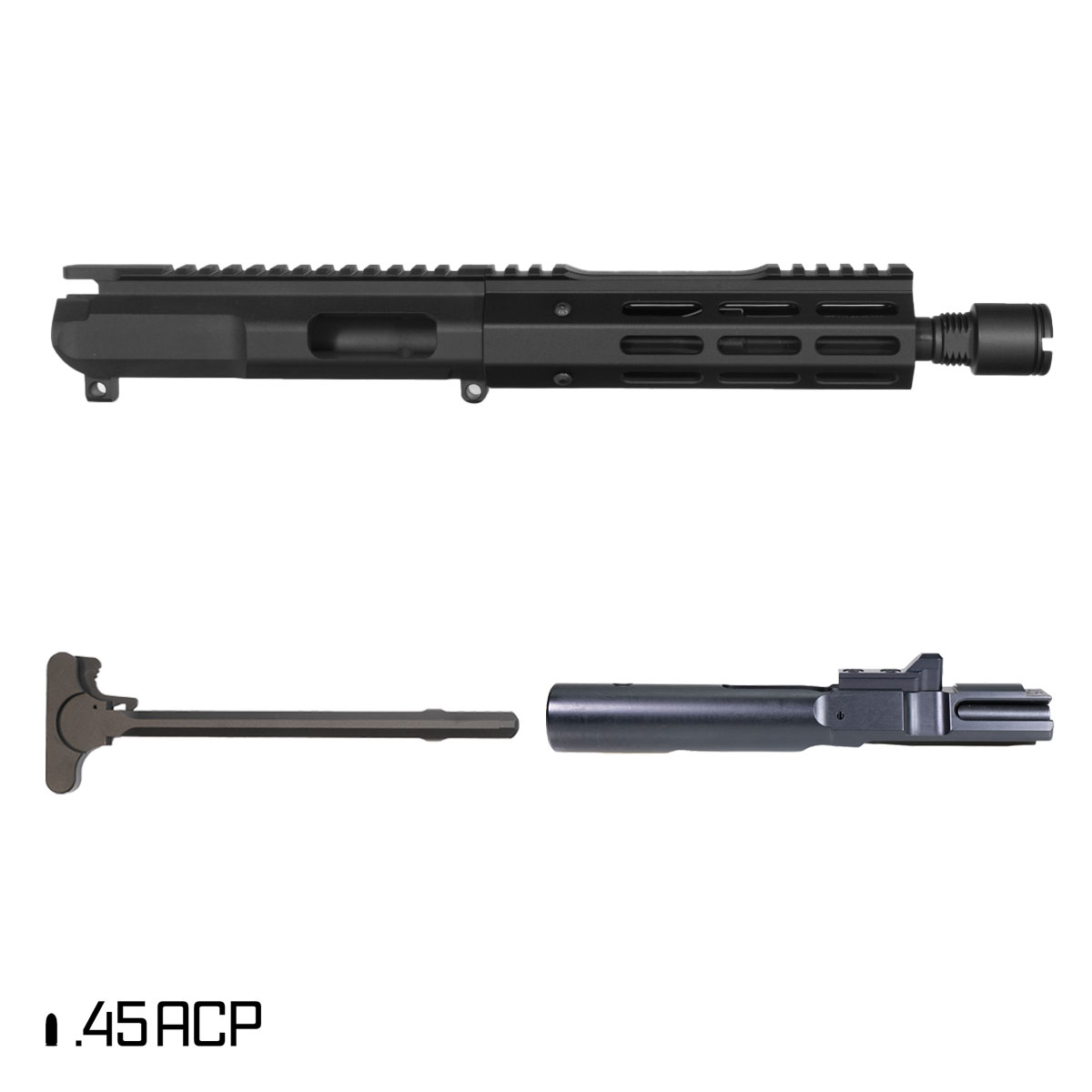 Davidson Defense Endless Code 7.5-inch 1:16 .45 ACP AR-15 Freefloat M-Lok Handguard Pistol Complete Upper Build