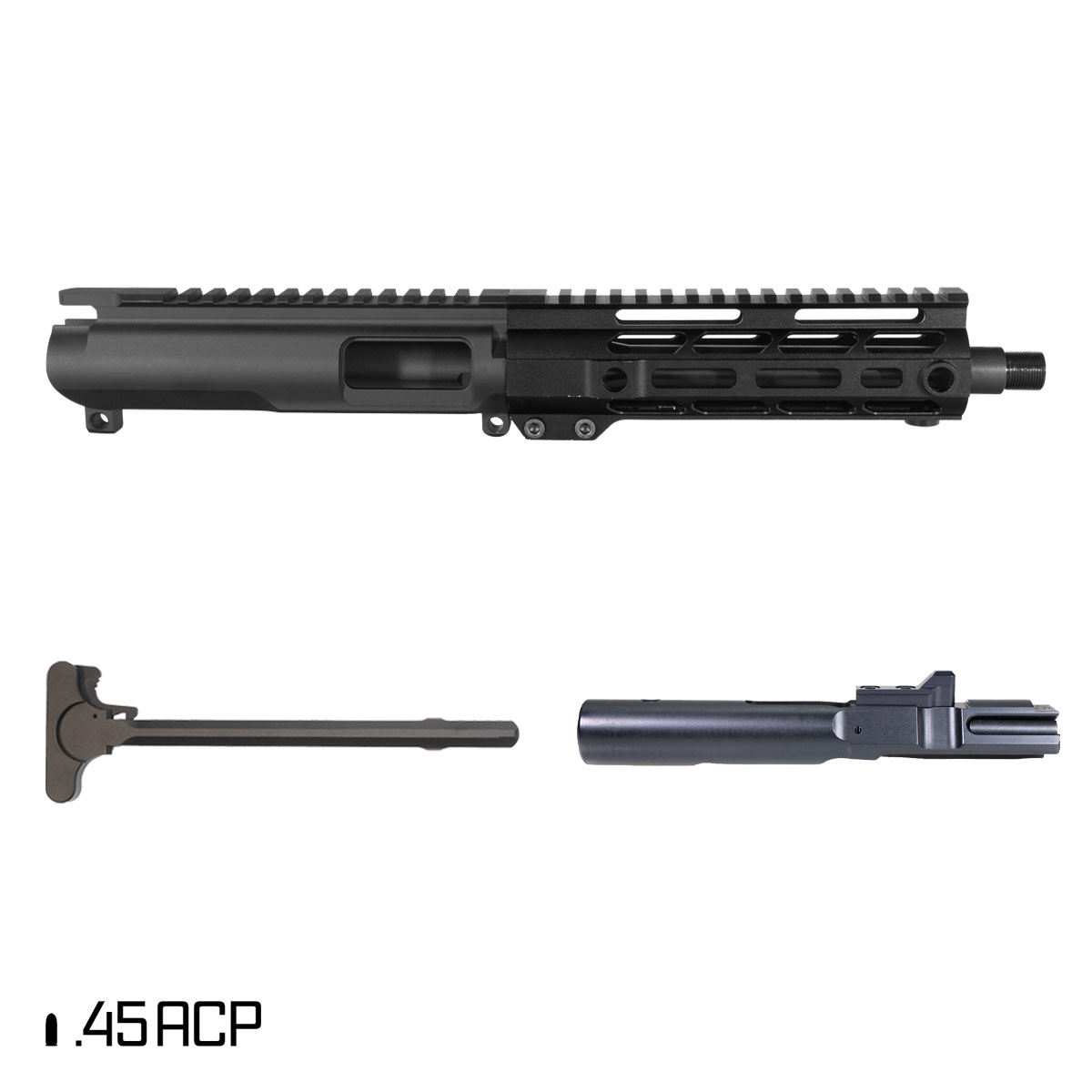 Davidson Defense Blemished Suppressor Ready XLV 8-inch 1:16 45ACP AR-15 Freefloat M-Lok Handguard Pistol Complete Upper Build