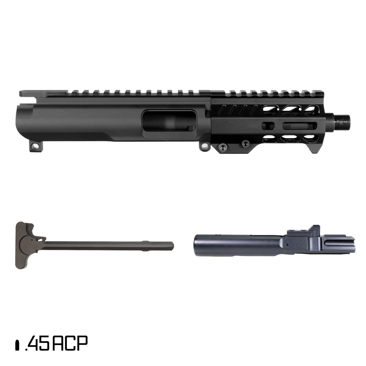 Davidson Defense Suppressor Ready Thornfield 5-inch 1:16 45ACP AR-45 Freefloat M-Lok Handguard Pistol Complete Upper Build