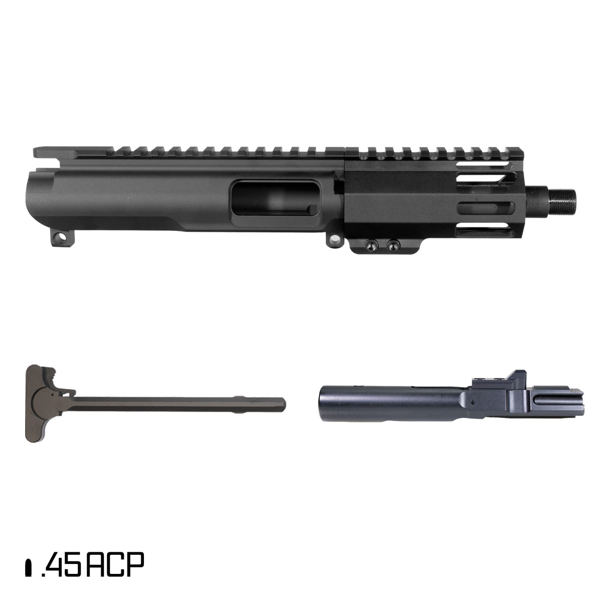 Davidson Defense Suppressor Ready Lifeline 5-inch 1:16 45ACP AR-45 Freefloat M-Lok Handguard Pistol Complete Upper Build