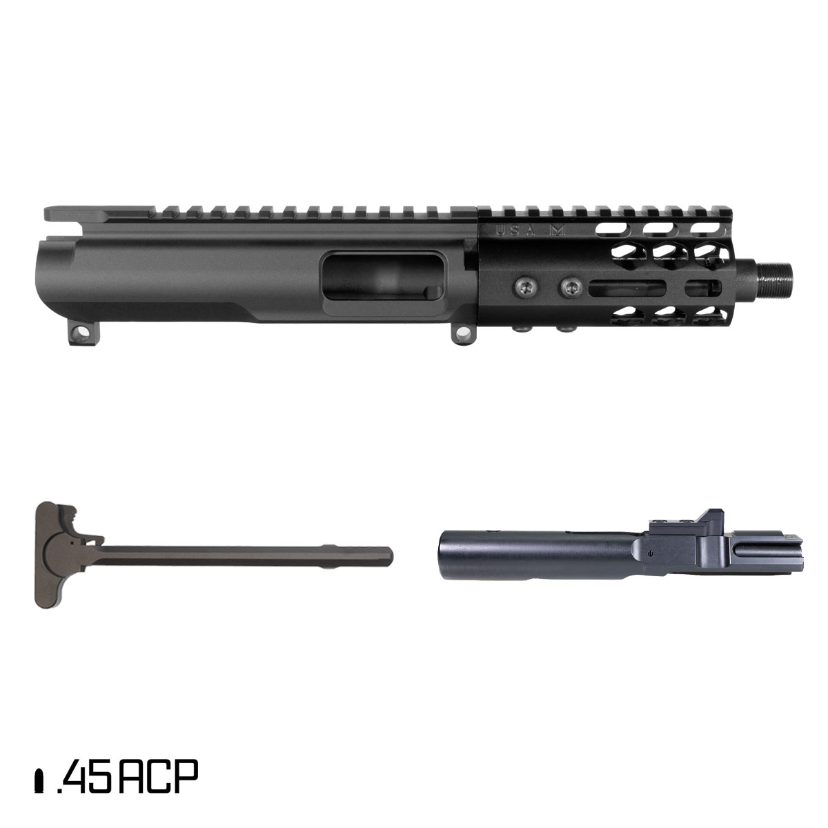 Davidson Defense Suppressor Ready Coldharbor 5-inch 1:16 45ACP AR-45 Freefloat M-Lok Handguard Pistol Complete Upper Build