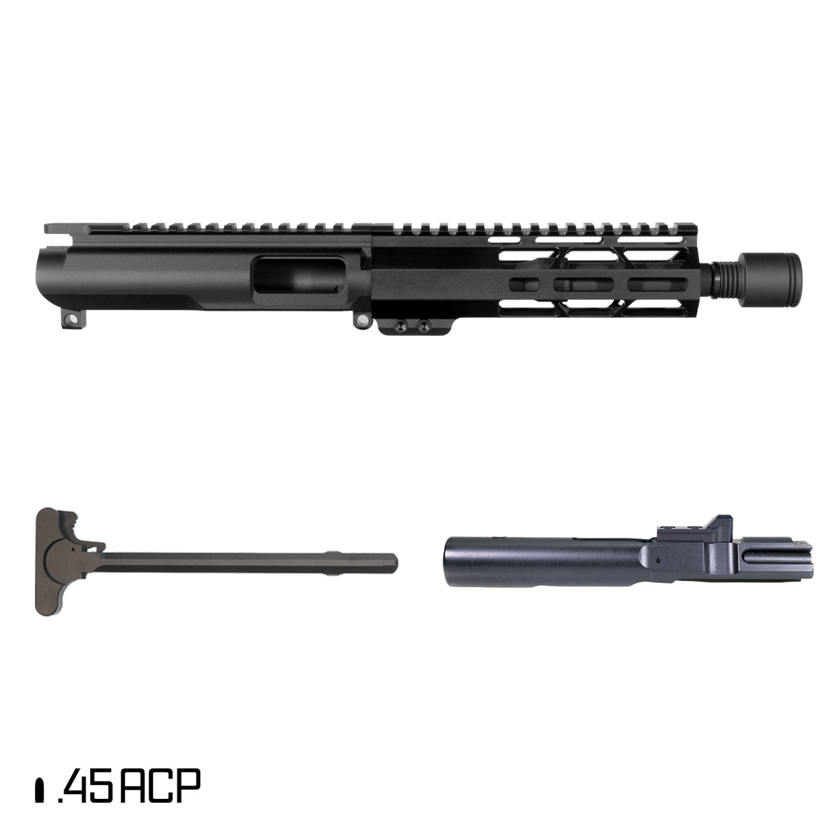 Davidson Defense Inferno 7.5-inch 1:16 45ACP AR-45 Freefloat M-Lok Handguard Pistol Complete Upper Build