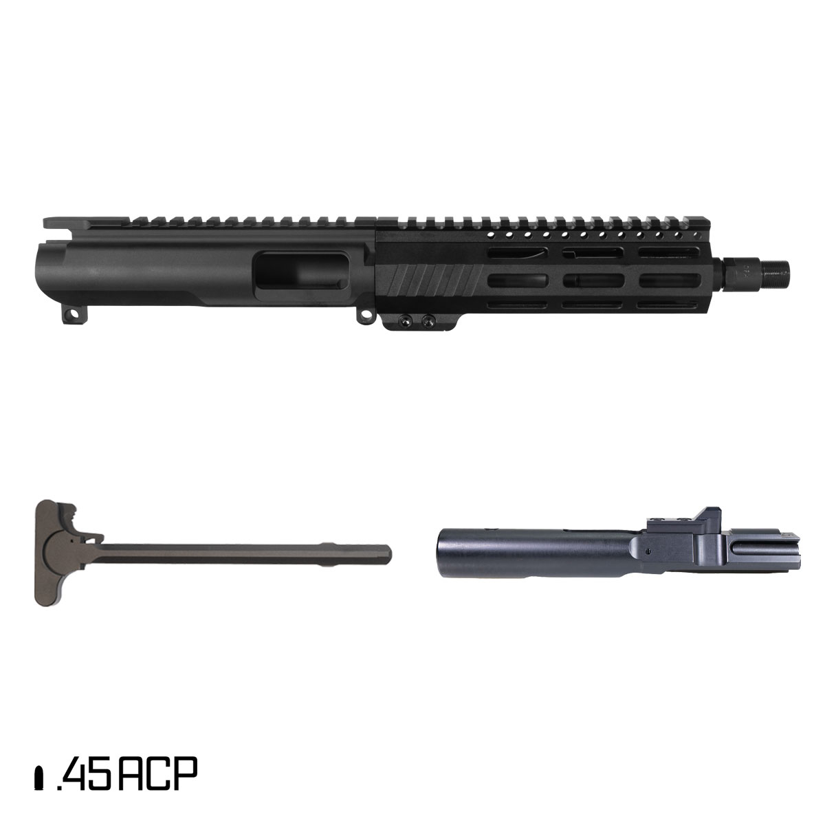 Davidson Defense Suppressor Ready Shank 7.5-inch 1:16 45ACP AR-45 M-Lok Pistol Complete Upper Build