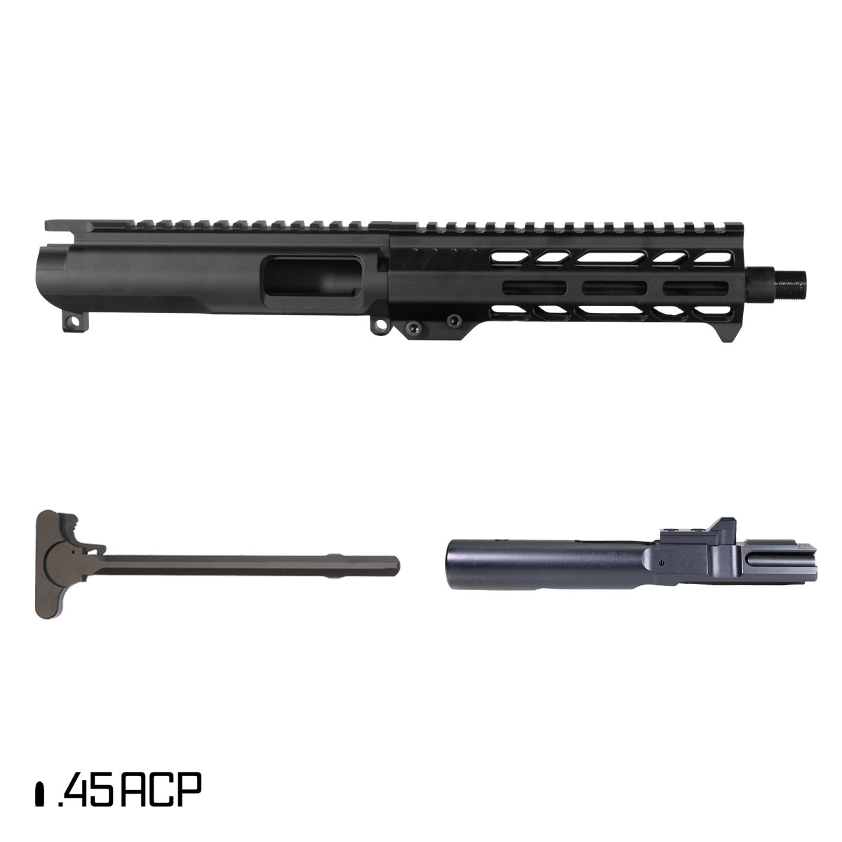 Davidson Defense Suppressor Ready Charger 8-inch 1:16 45ACP AR-15 M-Lok Pistol Complete Upper Build