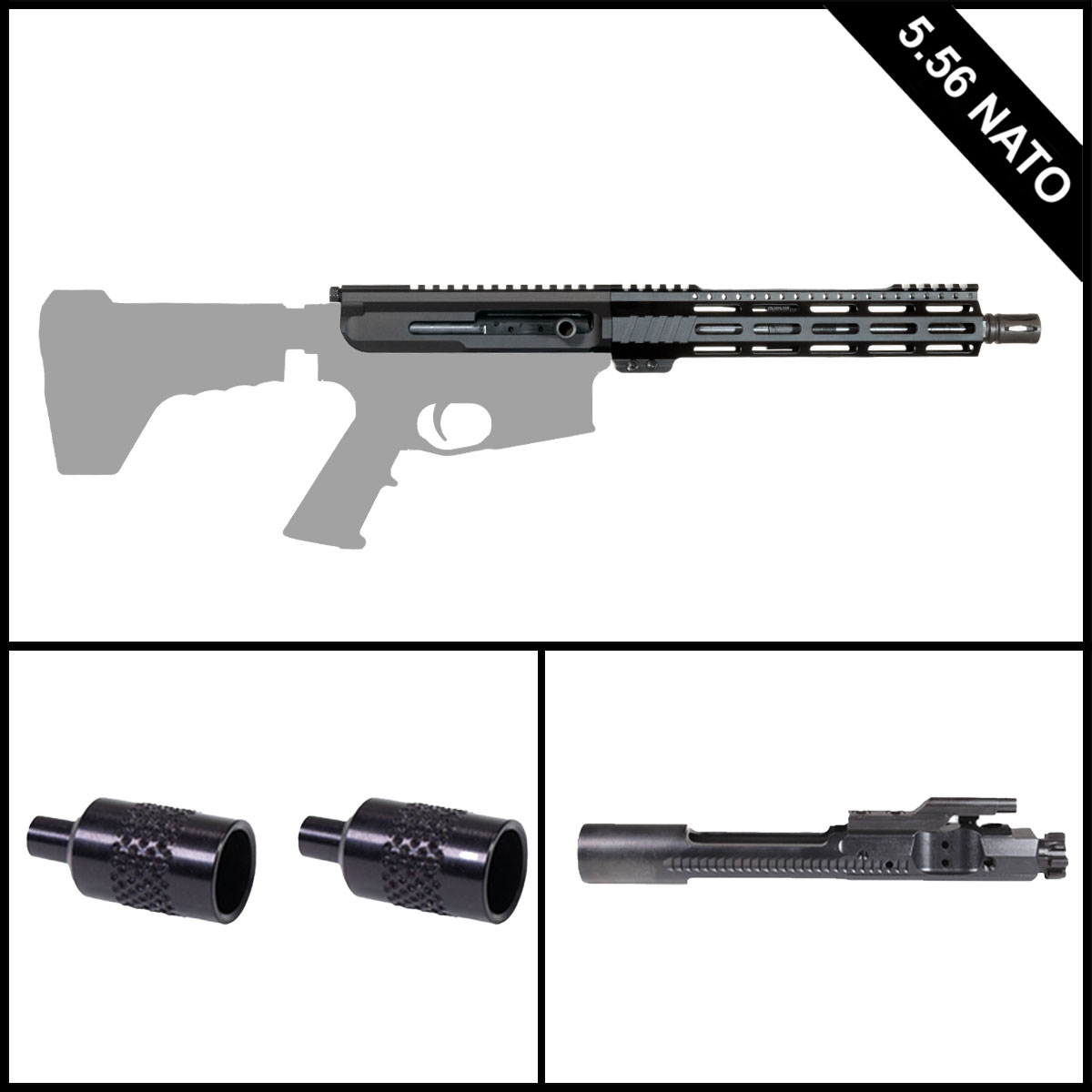 Davidson Defense Side Hustle 10.5-inch AR-15 5.56 NATO Pistol Complete Upper