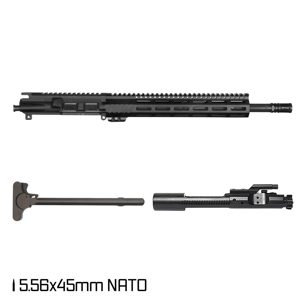 Davidson Defense Aegis 14.5-inch Mid-Gas 1:7 5.56 NATO AR-15 Freefloat M-Lok Handguard Pistol Complete Upper, Chrome Lined Barrel
