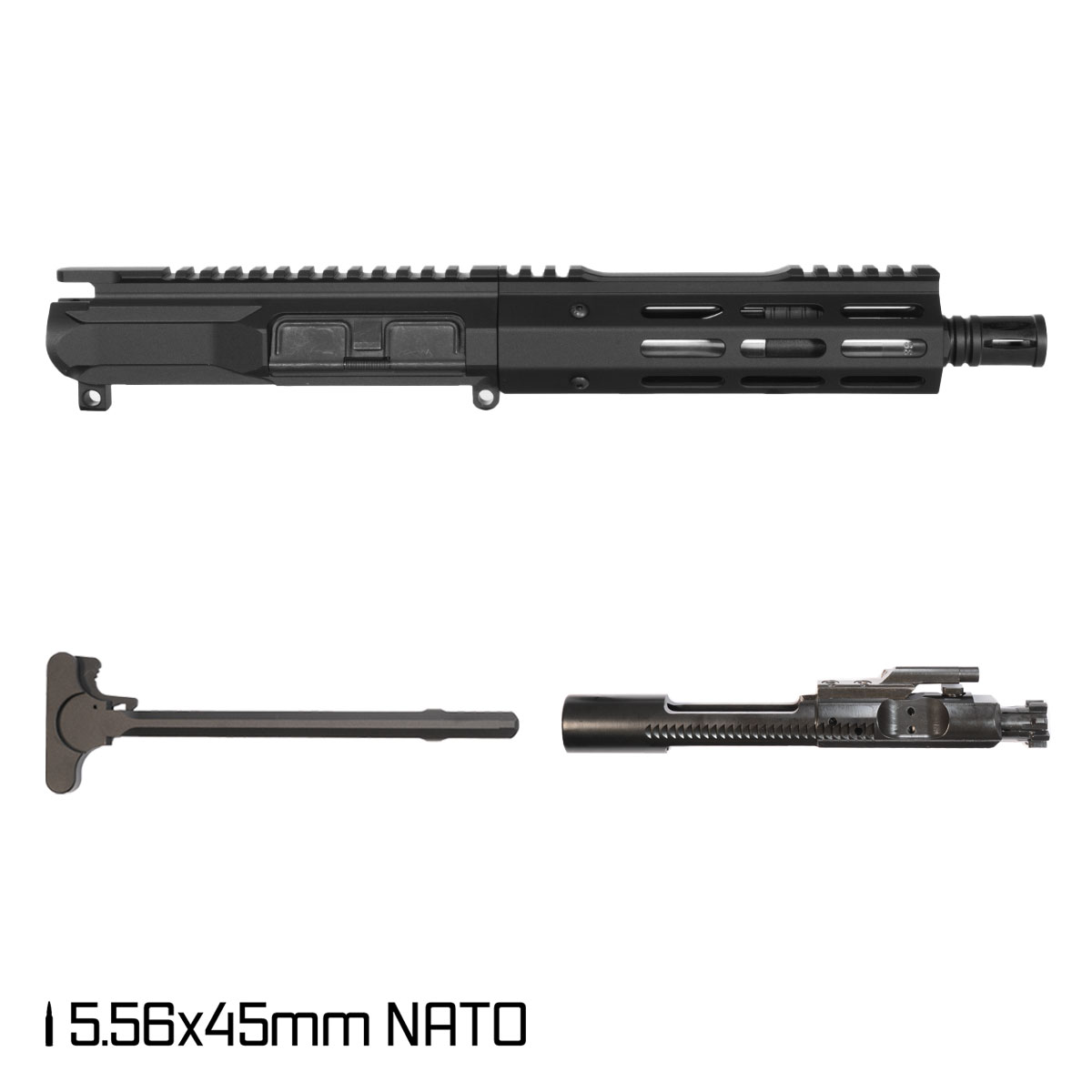 Davidson Defense Ronin Competition 7.5-inch Stainless Steel Pistol-Gas 1:7 5.56 NATO AR-15 Freefloat M-Lok Handguard Pistol Complete Upper Build