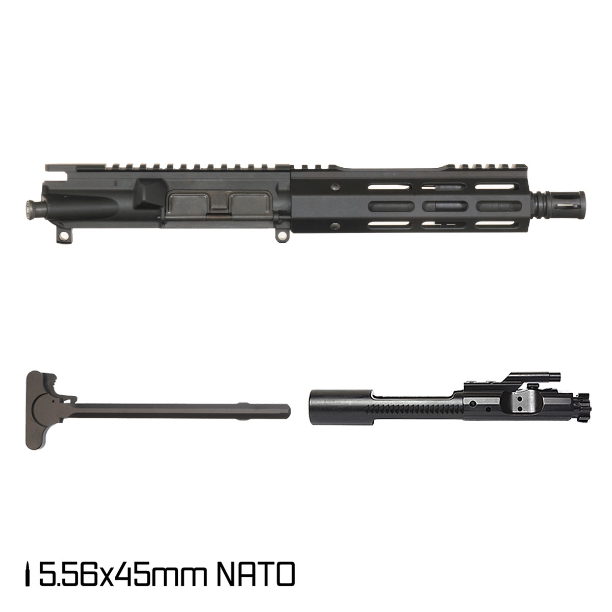 Davidson Defense Midnight Marshall 7.5-inch Pistol-Gas 1:7 5.56 NATO AR-15 Freefloat M-Lok Handguard Pistol Complete Upper Build