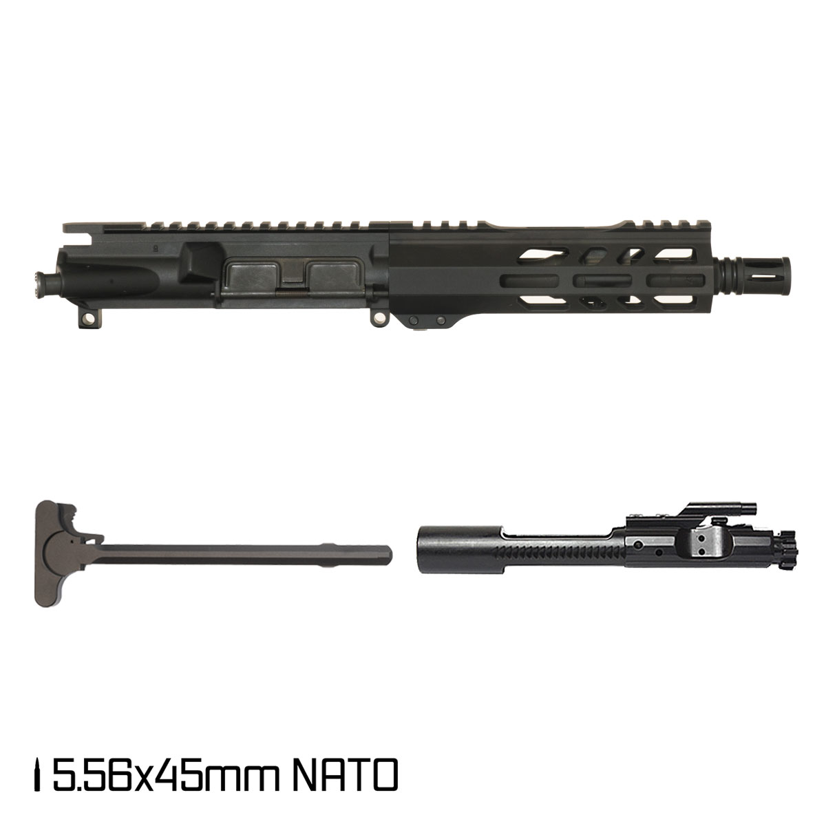 Davidson Defense True Blue 7.5-inch Pistol-Gas 1:7 5.56 NATO AR-15 Freefloat M-Lok Handguard Pistol Complete Upper Build