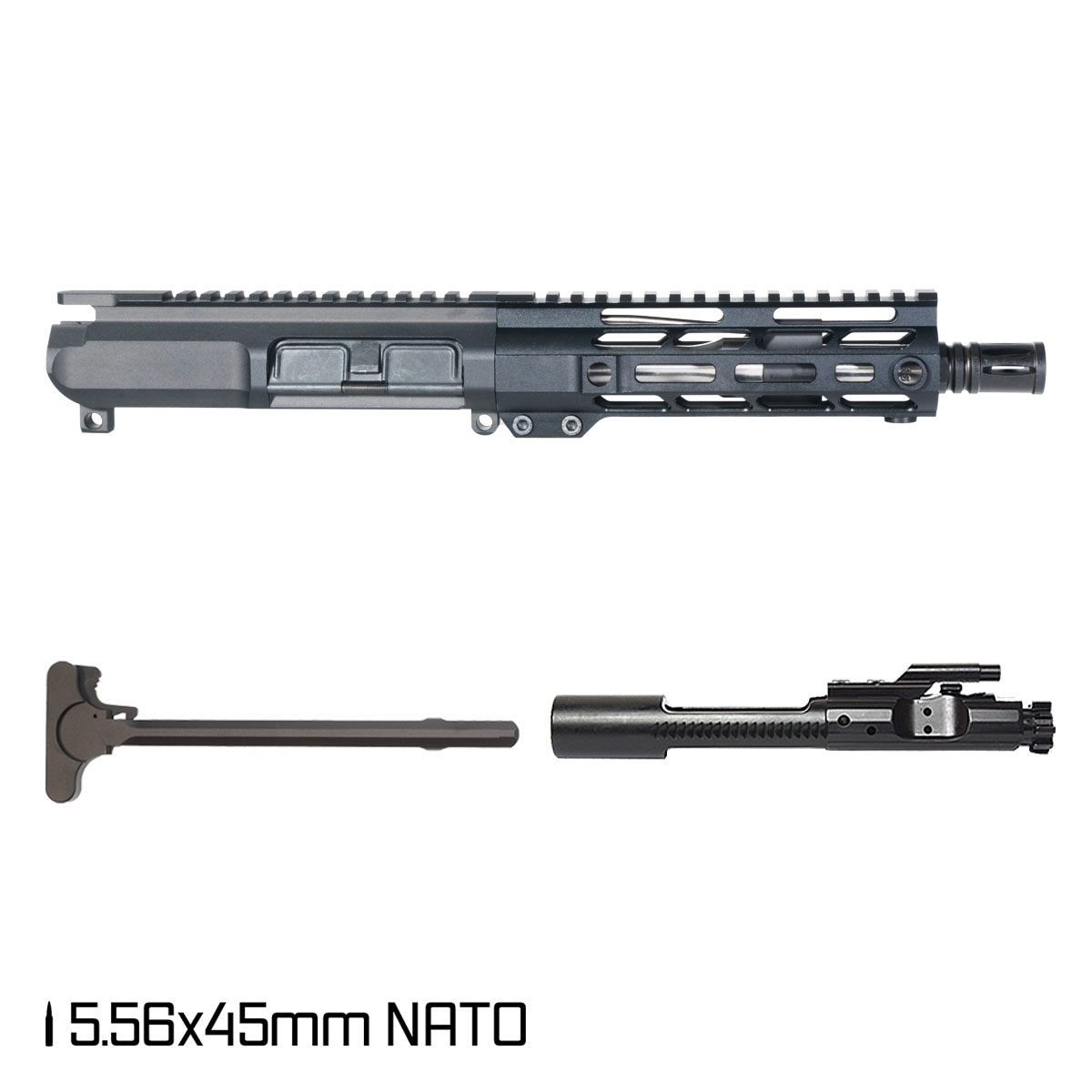 Davidson Defense Rapid Drop 7.5-inch Pistol-Gas 1:7 5.56 NATO AR-15 Freefloat M-Lok Handguard Pistol Complete Upper Build