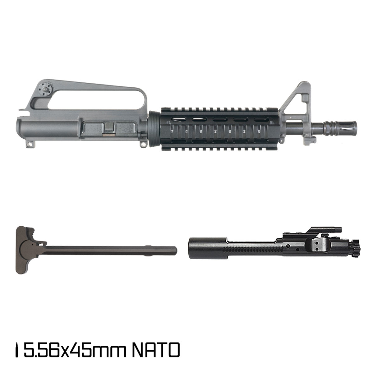 Davidson Defense Carryover 10.5-inch Carbine-Gas 1:8 5.56 NATO AR-15 FSB Carbine-Length Quad-Rail Handguard Pistol Complete Upper Build