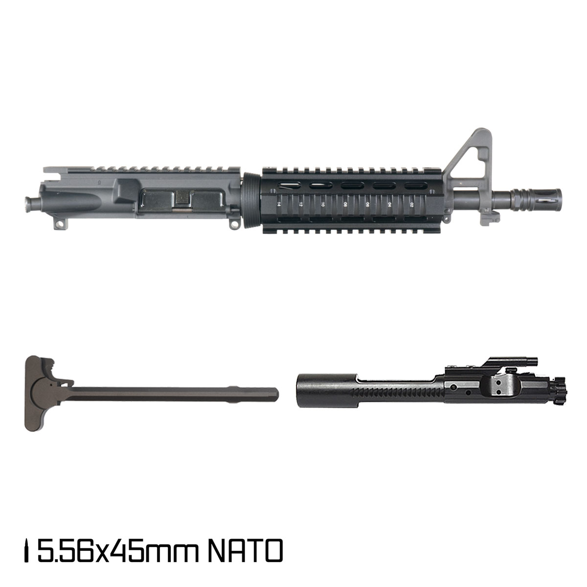 Davidson Defense Final Say 10.5-inch Carbine-Gas 1:8 5.56 NATO AR-15 FSB Carbine-Length Quad-Rail Handguard Pistol Complete Upper Build