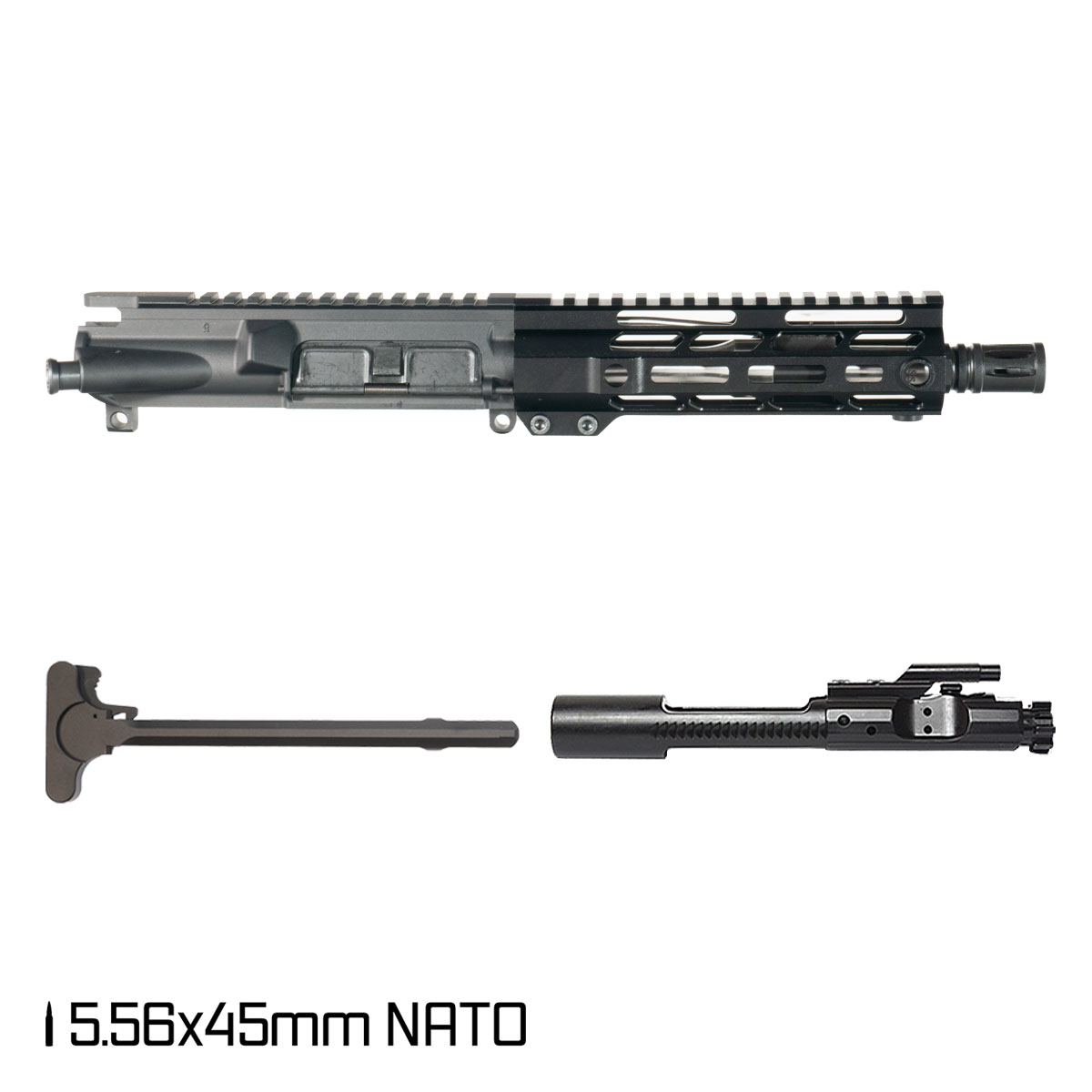 Davidson Defense Blemished Final Pressure 7.5-inch Pistol-Gas 1:7 5.56 NATO AR-15 Freefloat M-Lok Handguard Pistol Complete Upper Build