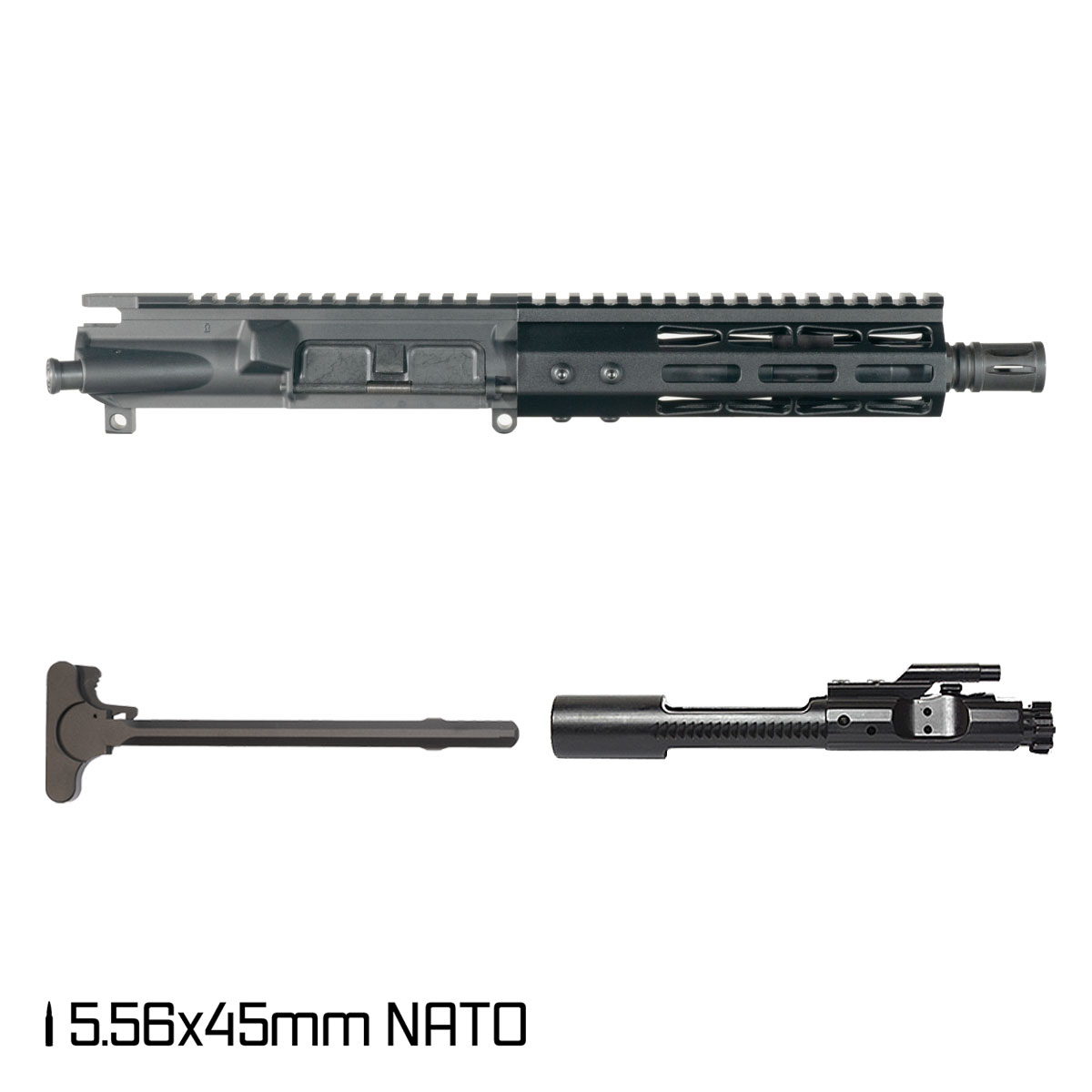 Davidson Defense Cold Snap 7.5-inch Pistol-Gas 1:7 5.56 NATO AR-15 Freefloat M-Lok Handguard Pistol Complete Upper Build