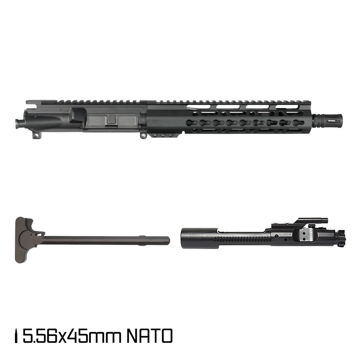 Davidson Defense Mutton Chops V2 10.5-inch Carbine-Gas 1:8 5.56 NATO AR-15 Freefloat Keymod Handguard Pistol Complete Upper Build