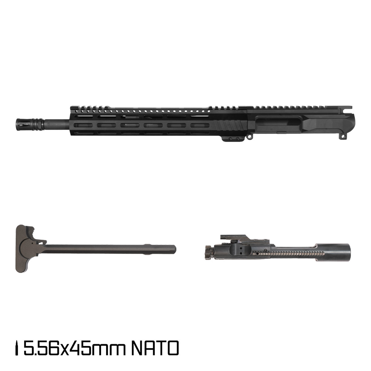 Davidson Defense Left-Handed Aegis Lightweight 14.5-inch Carbine-Gas 1:7 5.56 NATO AR-15 Freefloat M-Lok Handguard Pistol Complete Upper Build