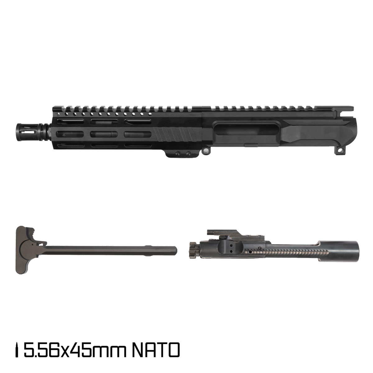 Davidson Defense Left-Handed Aegis 7.5-inch Pistol-Gas 1:7 5.56 NATO AR-15 Freefloat M-Lok Handguard Pistol Complete Upper Build