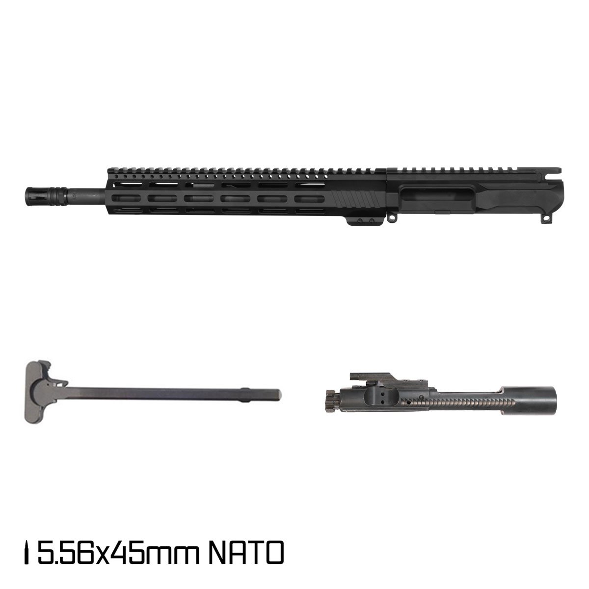 Davidson Defense Left-Handed Aegis 14.5-inch Carbine-Gas 1:7 5.56 NATO AR-15 Freefloat M-Lok Handguard Pistol Complete Upper Build