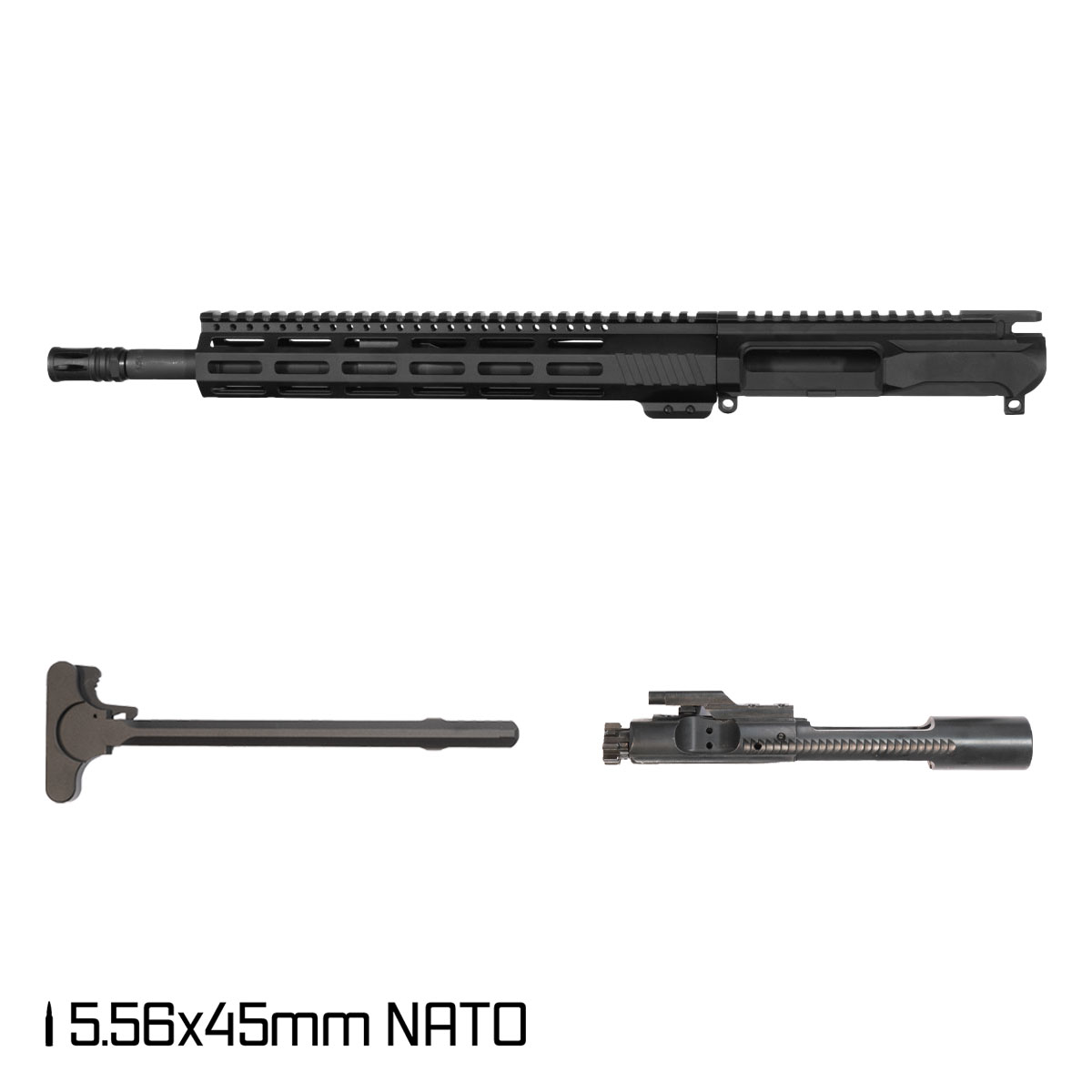 Davidson Defense Left-Handed Aegis 14.5-inch Carbine-Gas 1:7 5.56 NATO AR-15 Freefloat M-Lok Handguard Pistol Complete Upper Build