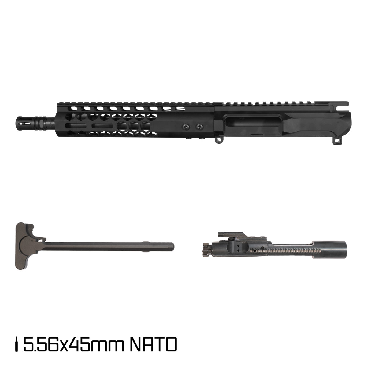 Davidson Defense Left-Handed Dawnstar 10.5-inch Carbine-Gas 1:8 5.56 NATO AR-15 Freefloat M-Lok Handguard Pistol Complete Upper Build