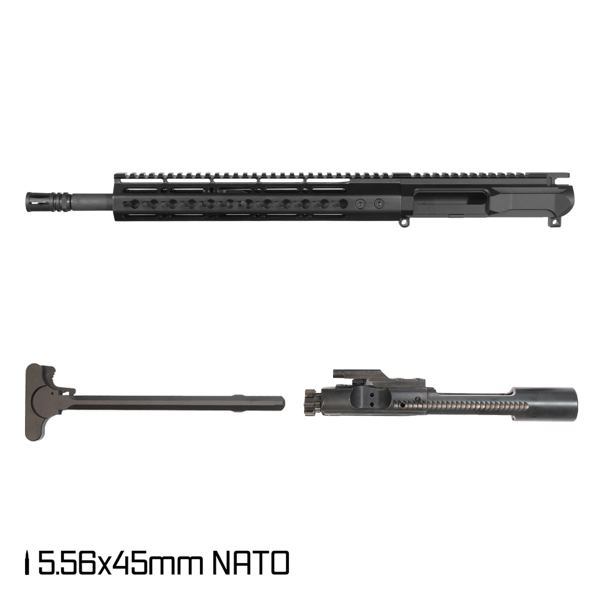 Davidson Defense Left-Handed Warden Duty 14.5-inch Carbine-Gas 1:7 5.56 NATO AR-15 Freefloat Keymod Handguard Pistol Complete Upper Build