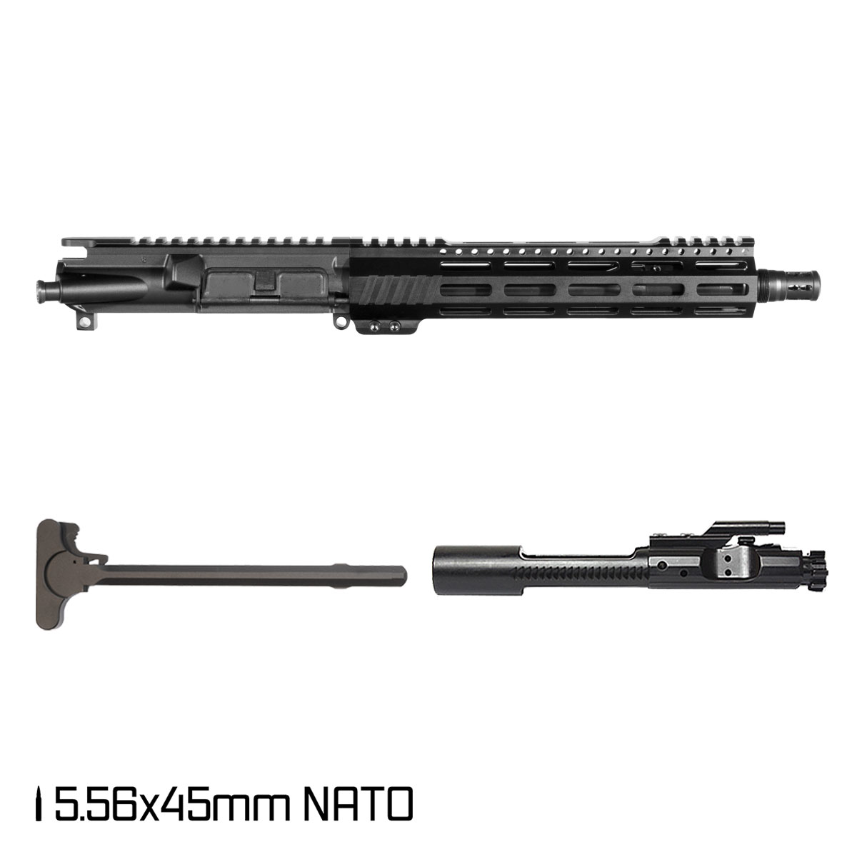 Davidson Defense Aegis Lightweight 10.5-inch Carbine-Gas 1:8 556 AR-15 M-Lok Pistol Complete Upper Build, Plan B Bartizan Muzzle Brake