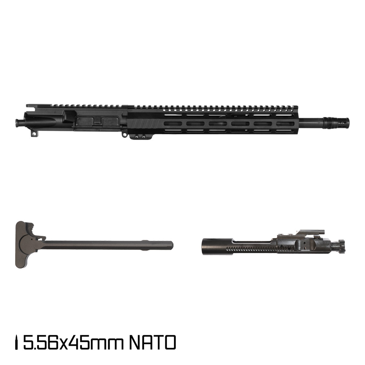 Davidson Defense Aegis 14.5-inch Carbine-Gas 1:7 556 AR-15 Freefloat M-Lok Handguard Pistol Complete Upper Build, DTT Plan B Bartizan Muzzle Brake